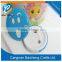 cool design China BAICHENG unique made plastic safety pin button badges for fun as the kids' clothes charming player for you