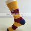 custom stripe sock bamboo organic jacquard long custom cotton socks