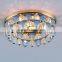 Crystal beaded MR16 GU5.3 round recessed clear ball crystal beads downlight with 2 layer gold iron metal