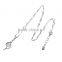 925 sterling silver material waterdrop design necklaces with big stone