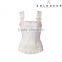 beautiful white elastic and embroidered lace wears outside underwired corset