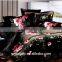 China Manufacturer 100% Cotton 3D Red Rose Flower Printed Bedding Set Bed Sheet