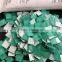 Best-selling green opal color square shape 12mm decorative colored glass stones.Factory price glass cut stones