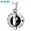 Ball in Cage Pendant Necklace Stainless Steel Globe Couple Necklaces