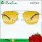 Good quality man metal anti blue ray sunglasses yellow lens block blue light sunglasses
