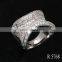 925 silver fashion man ring AAA clear zircon ring with factory price