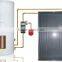 Split high pressure flat panel solar hot water heating system