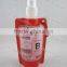 Foldable water bottle / water packaging bags/stand up pouch with spout and pull-puch top