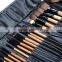 24 Pcs Professional Makeup Brushes Cosmetic Set Kit + Pouch Bag Case Black Wood2