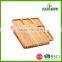 Best selling bamboo food storage tray 3 compartment food tray
