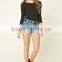 Newest Cuffed Denim Shorts for Woman Simple and Fashion