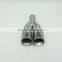Stainless Steel Rolled Edge Double Outlet Weld Style Universal Tip