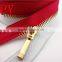 3# Fashion Metal Zipper With color tapes and light gold teeth for luggage