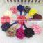 4" Baby Hair Flower with Baby Headband for Kids Headband Hair Accessories Satin Baby Flower for Headwrap