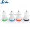 Factory Wholesale 5V 2.4A Micro USB Car Charger 2 Ports USB Car Charger With Micro USB Cable For iphone 6S,ipad