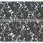 Latest design thin net embroidered sequin fabric, black flower embroidery sequin fabric textile for dress