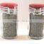 FARMHOUSE Inspired Retro RED Ceramic LIDS Glass Kitchen SPICE JARS