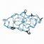 PP green color knotted trailer cargo net