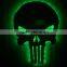 Creative Punisher Skeleton Shape Design Wall LED Light Mirror, Remote Control Colorful Decorative House Wall Mirror Light