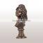 Imitation bronze color resin female bust sculpture for home decoration