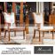 YB62 Royal Antique French Style Spoon Back Dining Chair Wooden Arm Chair /Luxury Hand Carved Wood Frame Fabric Dining Chair