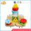 wholesale cheap children wooden shape stacking toy cute wooden shape stacking toy for training kids intelligence W13D027