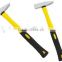 German type machinist hammer with double color plastic coating handle