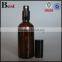 wholesale empty 100ml amber essential fragrance perfume glass bottle pump sprayer screen printing hot selling free sample