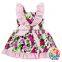 Pink Bowknot Flowers Summer Girl Dress New Style Low Back Cut Design Baby Party Dresses