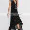 Boho Clothing Chiffon Maxi Embroidered And Beaded Dress Ladies Fashion Dresses With Pictures 2016 HSD5815