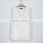 2016 latest design European style fashion long faux fur vest for woman
