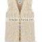 European style hot sale fashion long wool women faux fur waistcoat vest