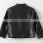 Wholesale solid long sleeve leather jackets for baby kids girl