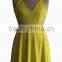 GZY wholesale guangzhou latest fashion long skirt set design factory price stock lot yellow dress