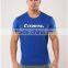 High Quality Performance Mens Sports Training T-Shirt Navy Blue 100% Cotton Tapered Fitness T Shirt Muscle Gym Fitted T-Shirt