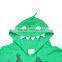 China Clothing Factory Wholesale Green Dinosaur 100% Cotton Pullover Hoodie T-Shirt For Boy