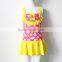stars one piece yellow swimwear