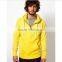 Super quality yellow blank bulk the fleece clothing with kangaroo pocket