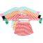 Baby Frock Design Casual Dress Ruffle Stripe Girls Boutique Dress Children Cotton Dresses