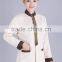 Juqian Wholesale cheap beige fashional design korean collar anti-foul hotel cleaner workwear work uniform