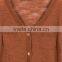 High Quality Brown Color Button Closured Baby Girl Wool Cardigan