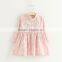 Spring style full printing girls kids long sleeve cotton dress