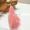 Hot sale top grede fox tail shape keyrings wholesale china fox tail keyrings