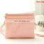 Fashionable leather crossbody bag two zipper handbags