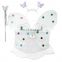 3Pc Set Party Costume Wings Wand Headband Pink Princess Butterfly wings