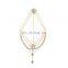 Bohemian Exaggerated Full Rhinestone Headdress Water Drops Gems Tassel Headband Headchain Headpiece