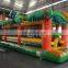 jungle theme inflatable bouncy jumping castle obstacle with long slip