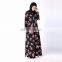 wholesale rose flower new print sublimation fashion muslim dress arabic women abaya dubai abaya 2017