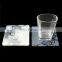 OEM design printed clear plastic custom cup coaster pad