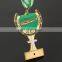 Gold plated super quality logo debossed with color filled in tournament medal